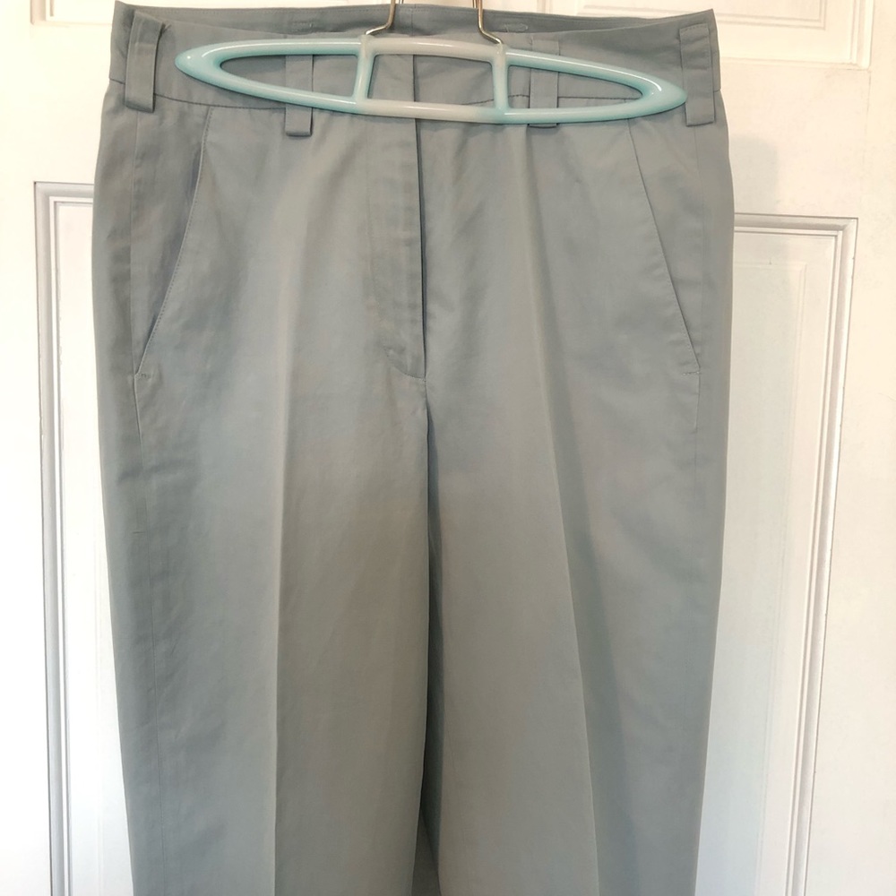 DKNY blue-gray cotton poplin pants